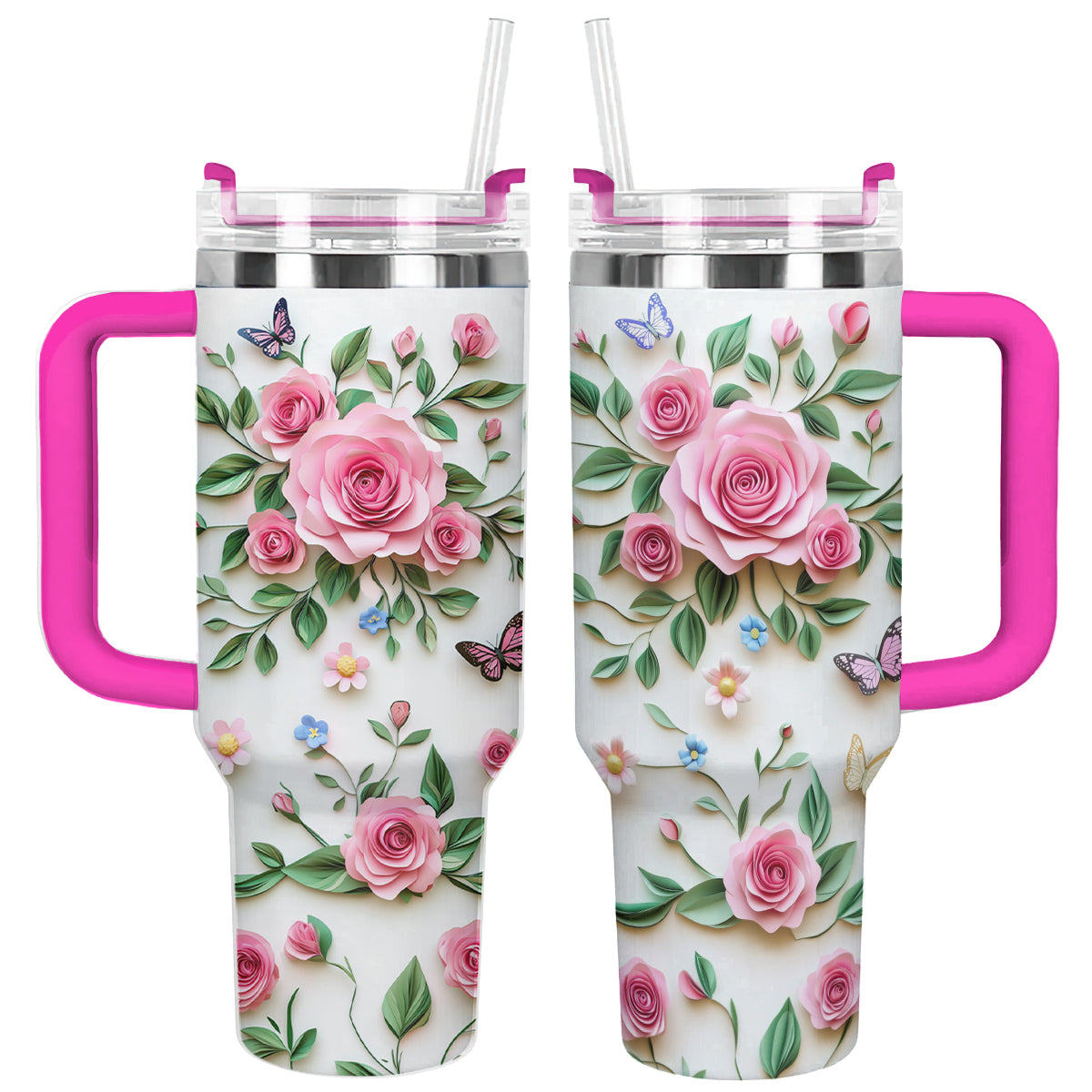 Shineful Tumbler Gorgeous Quilling Roses