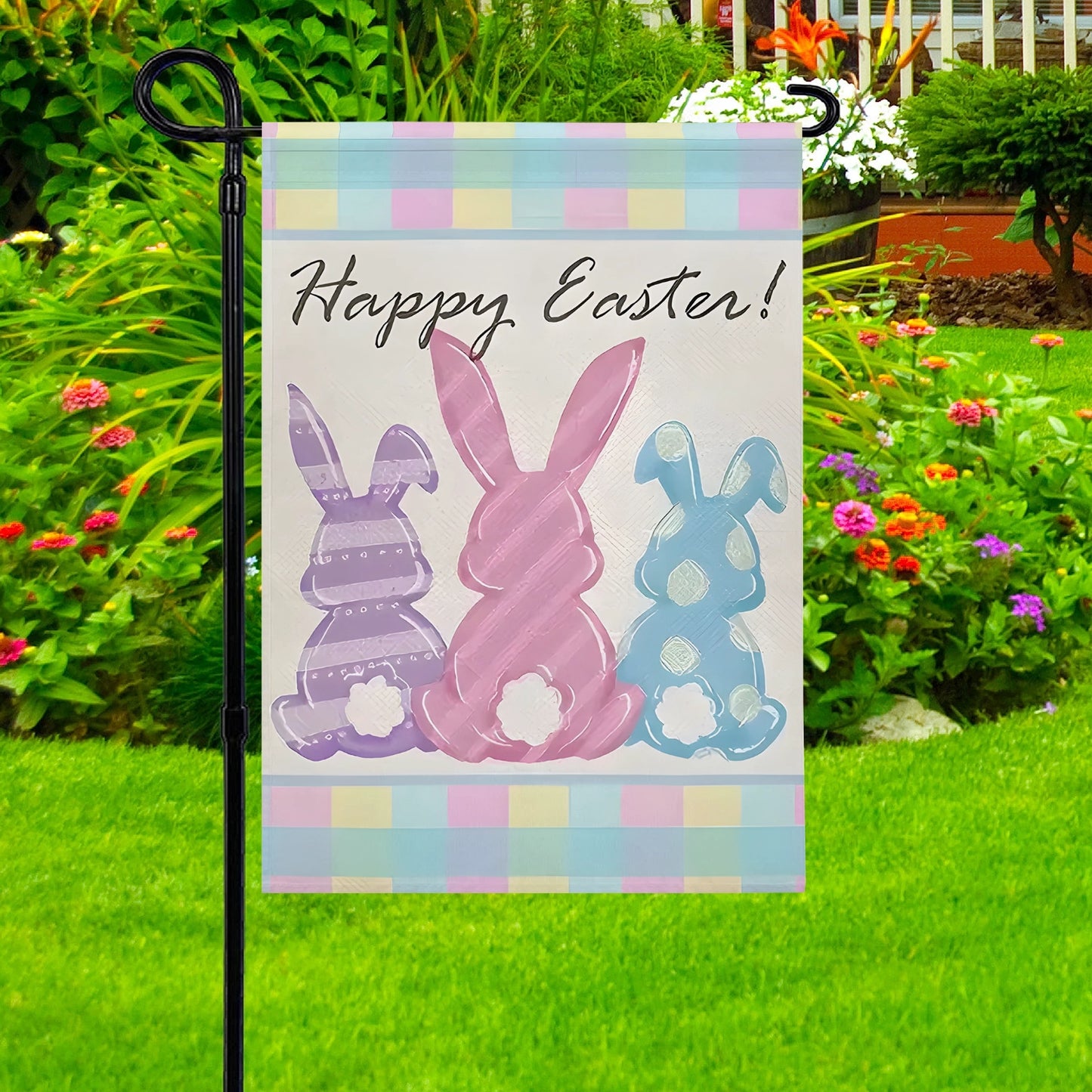 Shineful Garden Flag 12" x 18" Pastel Bunny Blessings