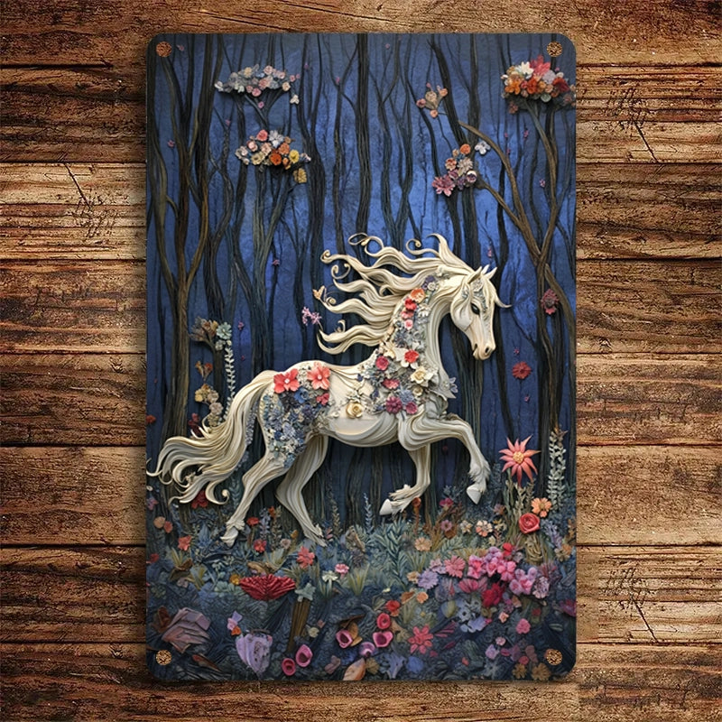 Shineful 2D Metal Sign Horse Mystical Equine Dreams