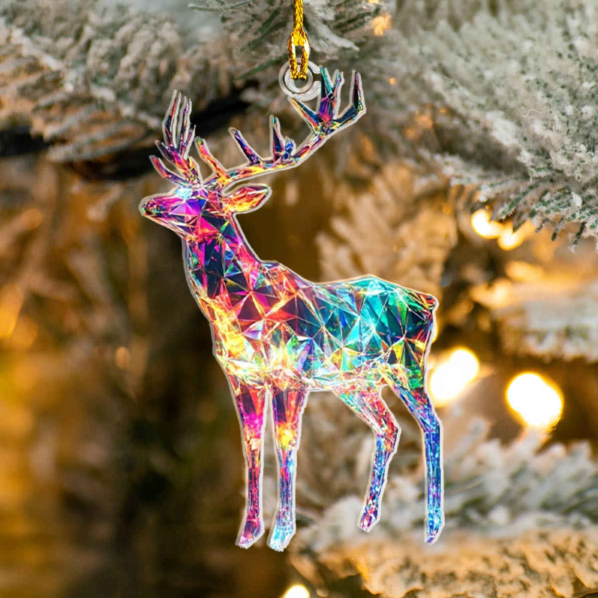 Shineful Acrylic Ornament Iridescent Deer