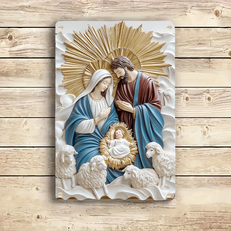 Shineful 2D Metal Sign Holy Family Blessings