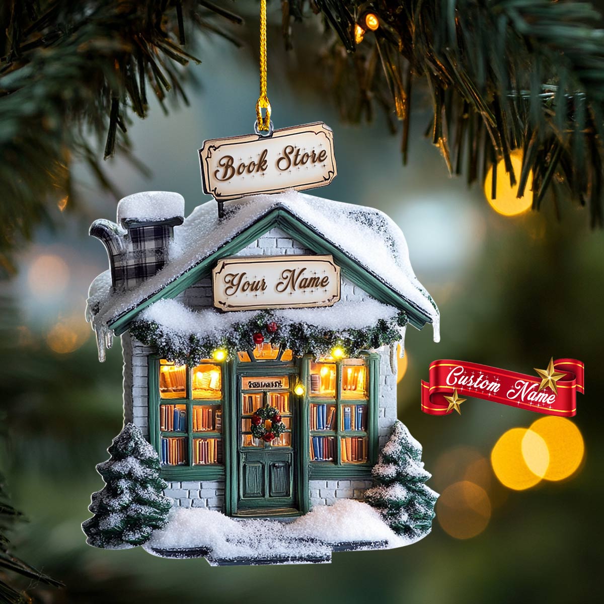 Shineful 2D Acrylic Ornament Winter’s Tale Bookshop