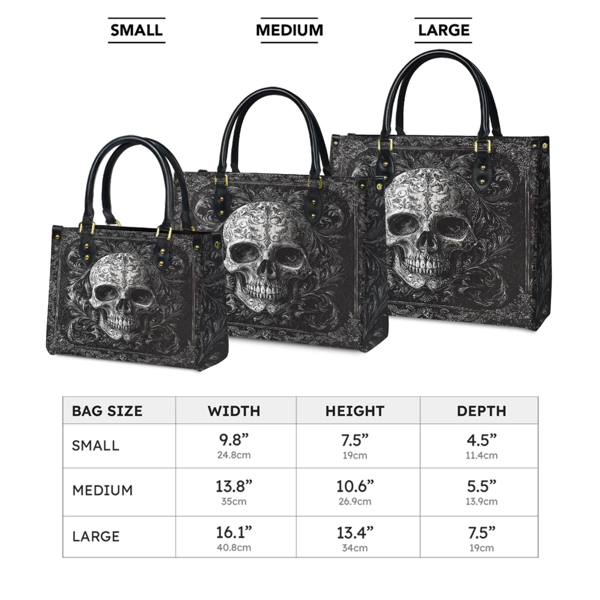 Shineful Leather Bag Mystic Shadows Skull