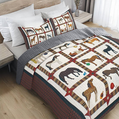 Shineful All Season Quilt 3-Piece Set Equine Classics