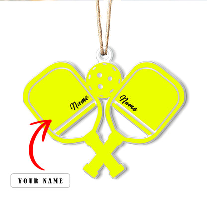 Shineful Personalized 2D Acrylic Ornament - Pickleball Paddle