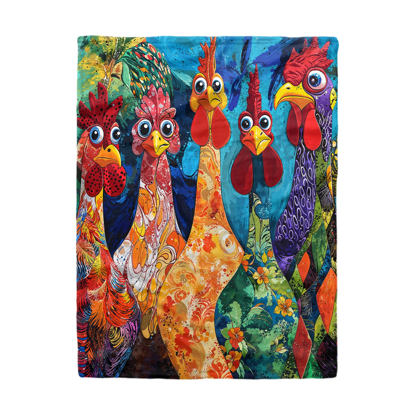 Shineful Fleece Blanket Stunning Chickens Model