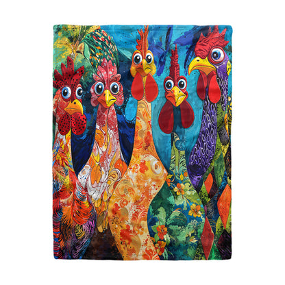 Couverture polaire brillante Superbe modèle de poulets