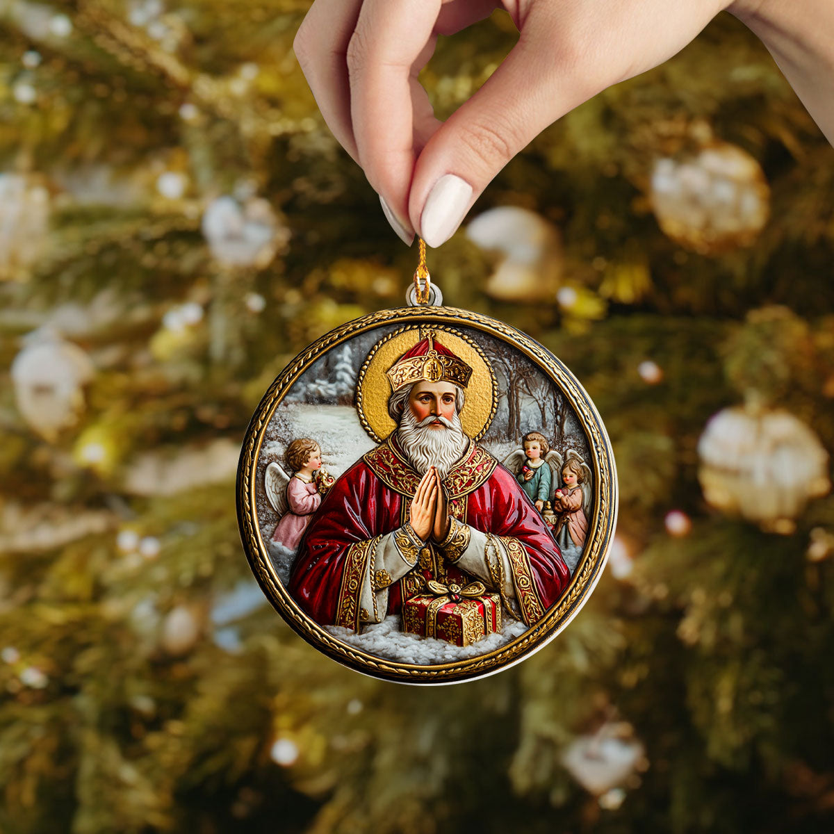 Shineful 2D Acrylic Ornament St. Nicholas Blessings