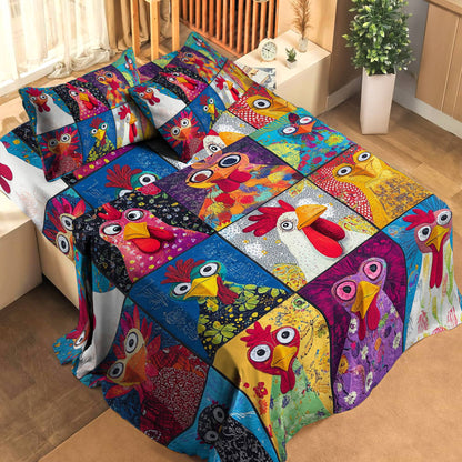 Shineful 4-Piece Bed Sheet Set Radiant Chicken