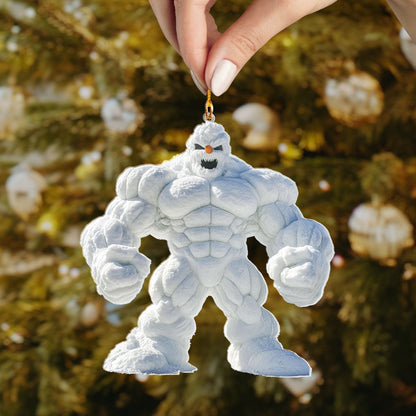 Shineful Acrylic Ornament Muscle Snowman