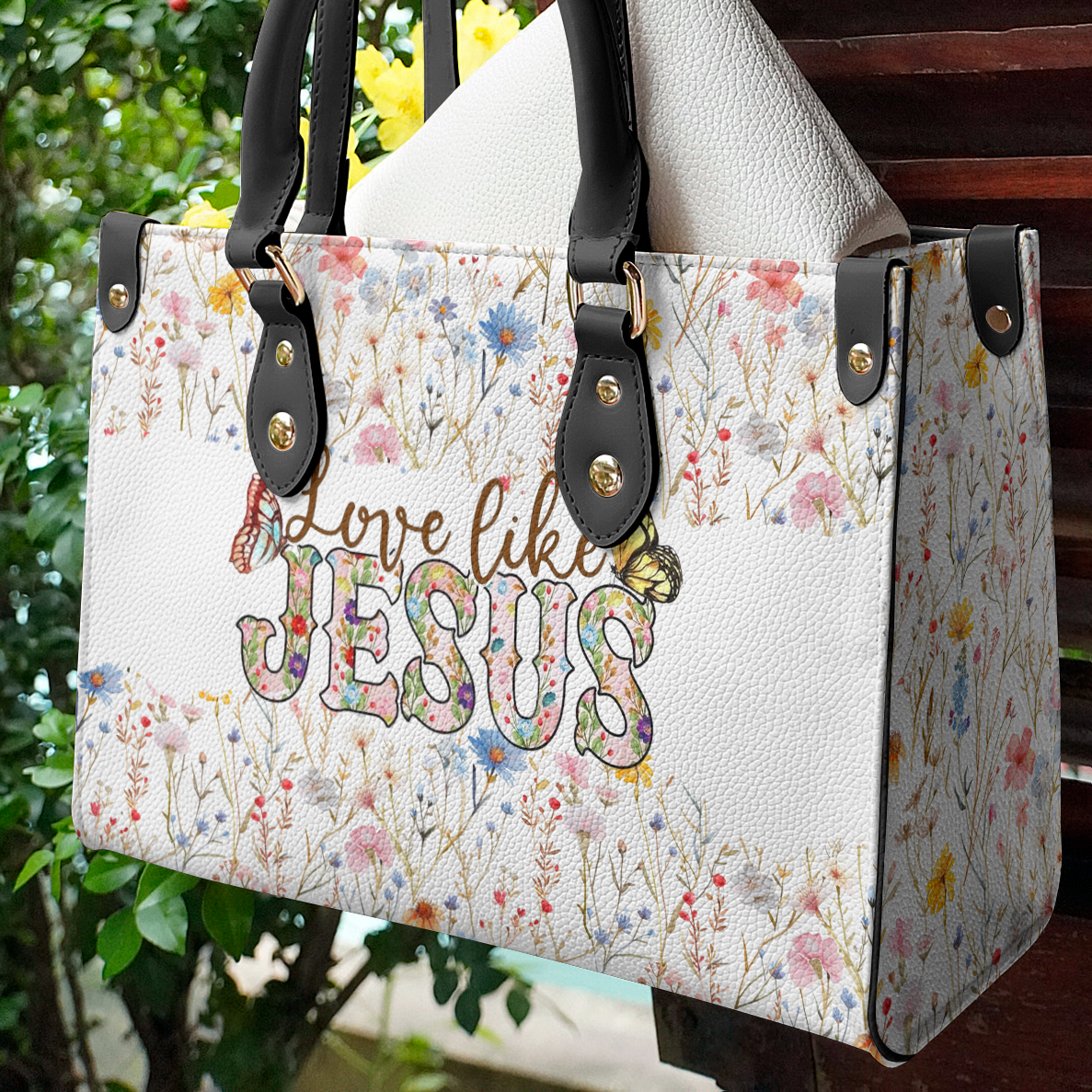 Sac en cuir brillant Blooming Faith