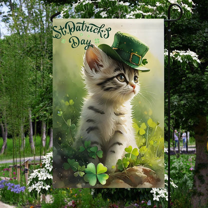 Shineful Garden Flag 12" x 18" Irish Cat Magic