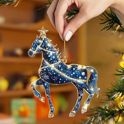 Shineful 2D Acrylic Ornament Shimmering Unicorn Christmas