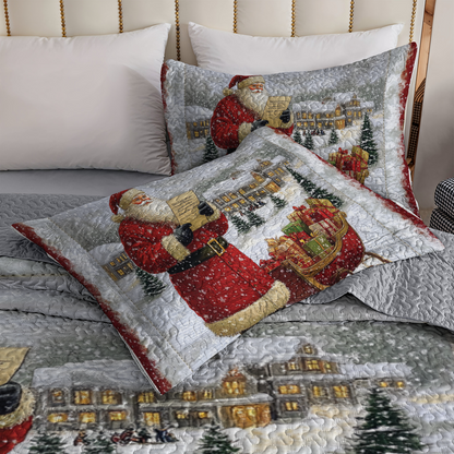 Shineful All Season Quilt 3-Piece Set - Santa