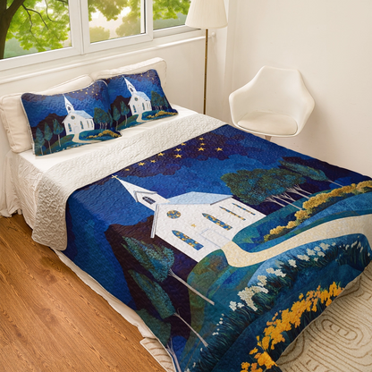 Shineful All Season Quilt 3-Piece Set God Nightfall Haven