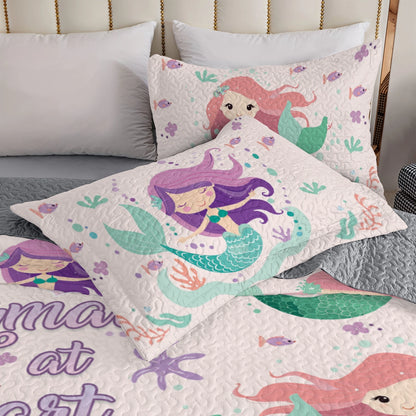 Shineful All Season Quilt 3-Piece Set Mermaid At Heart