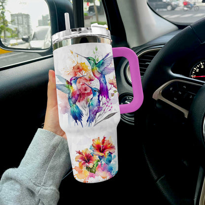 Shineful Tumbler Hummingbird Watercolor