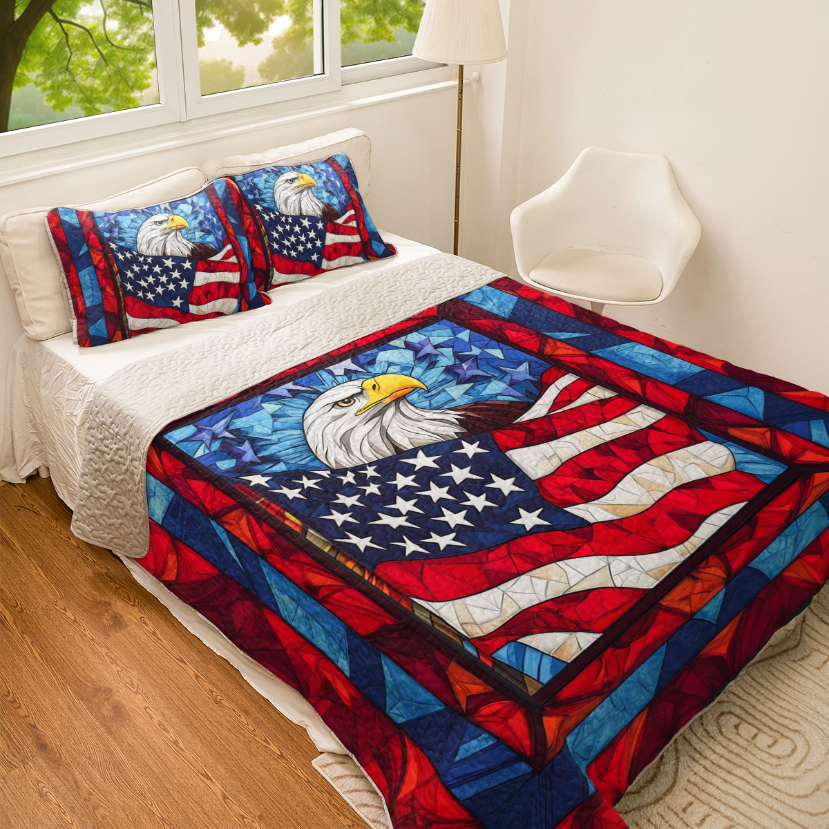 Shineful All Season Quilt 3-Piece Set Patriot's Pride American