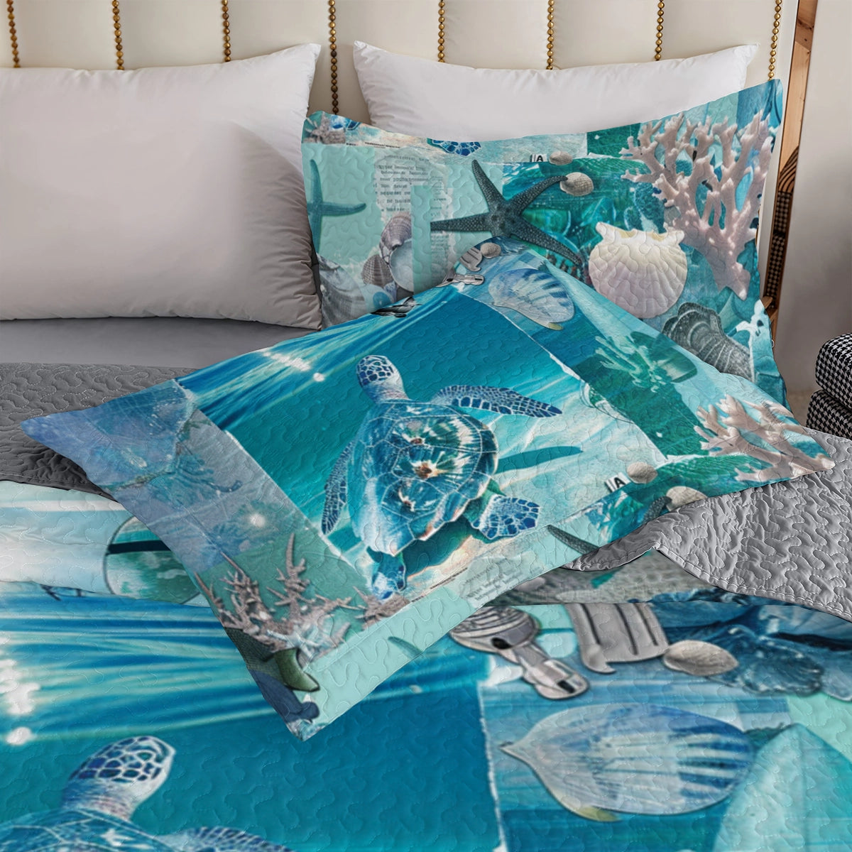 Shineful All Season Quilt 3-Piece Set Ocean Serenity