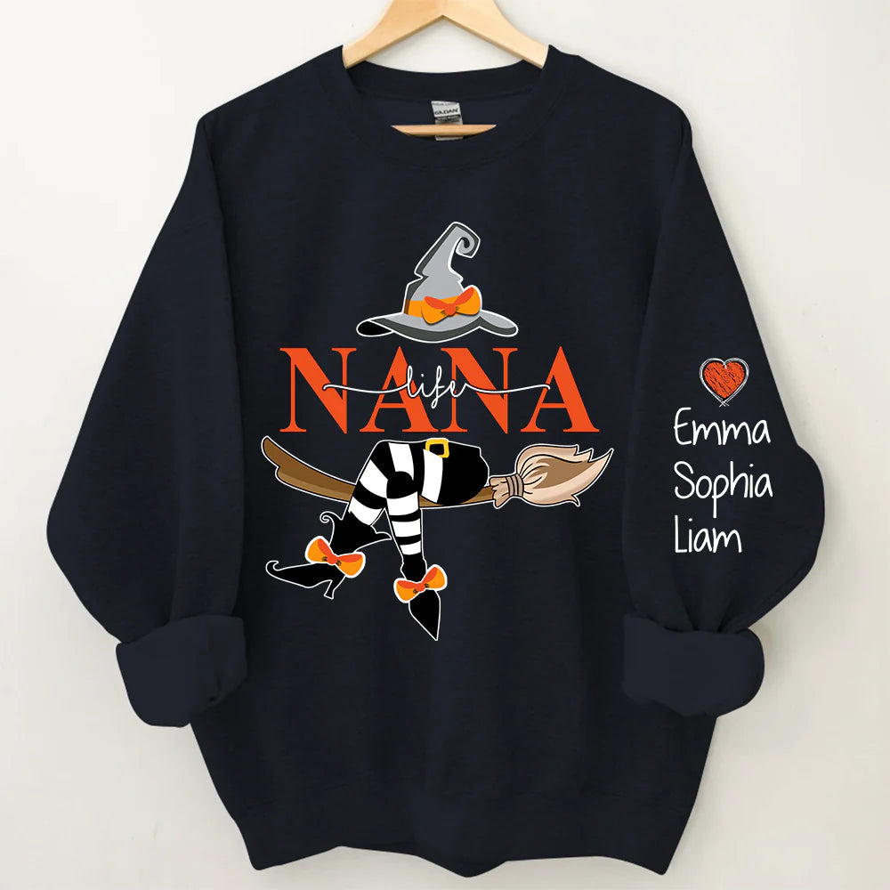 Shineful Sweatshirts 2D Print Personalized Nana Life Witch Halloween Sweatshirt