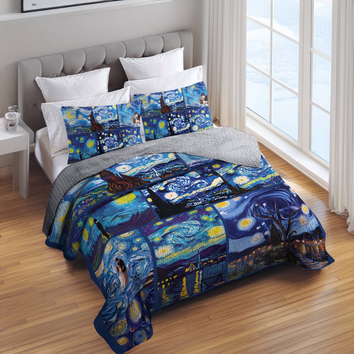 Shineful All Season Quilt 3-Piece Set Starry Night Sip