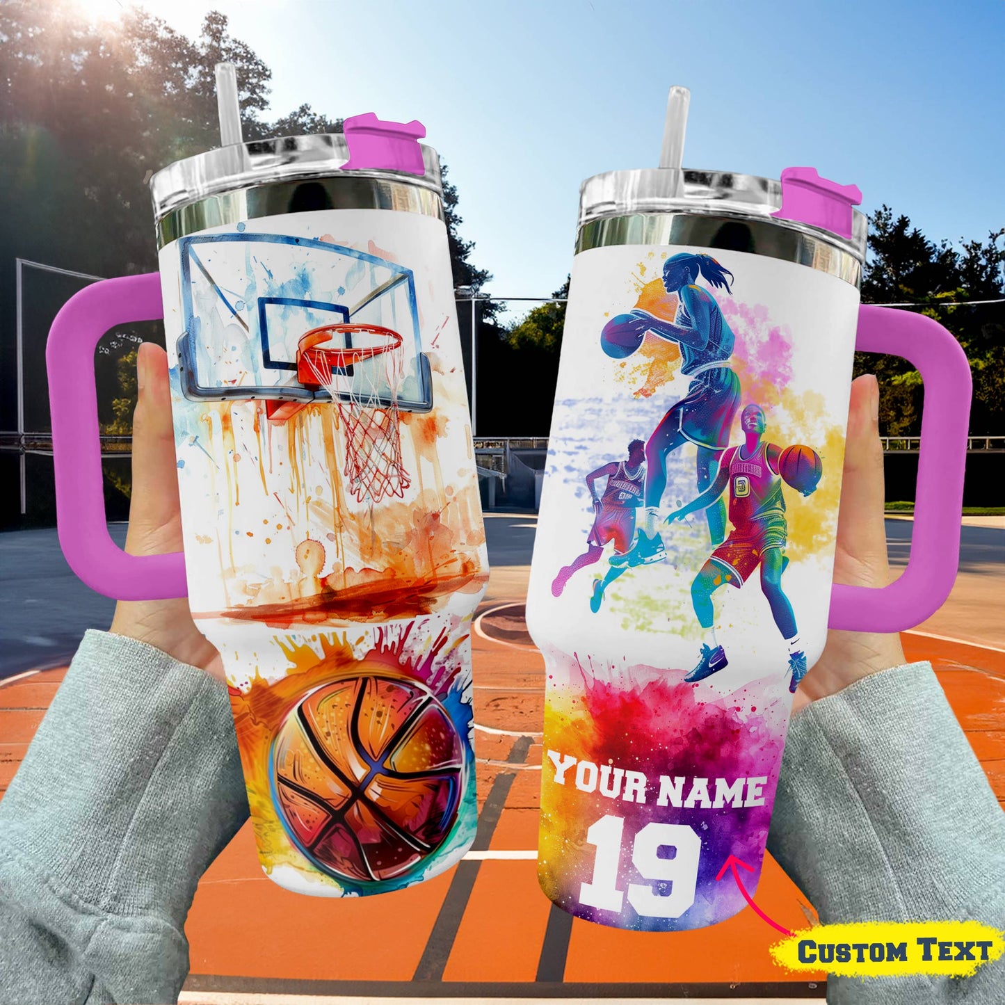 Shiny Tumbler Basketball Personalisiert