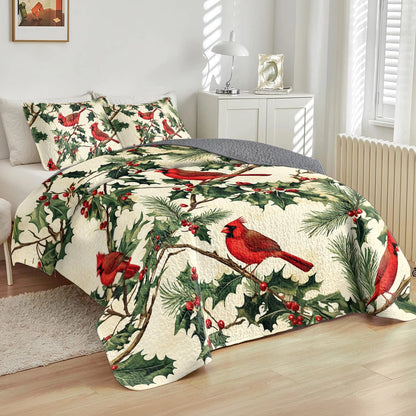 Shineful All Season Quilt 3-Piece Set Cardinal Bliss