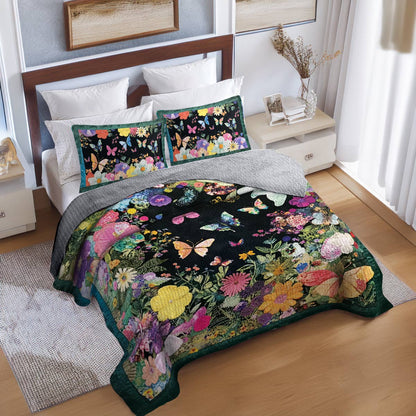 Shineful All Season Quilt 3-Piece Set Butterfly Symphony