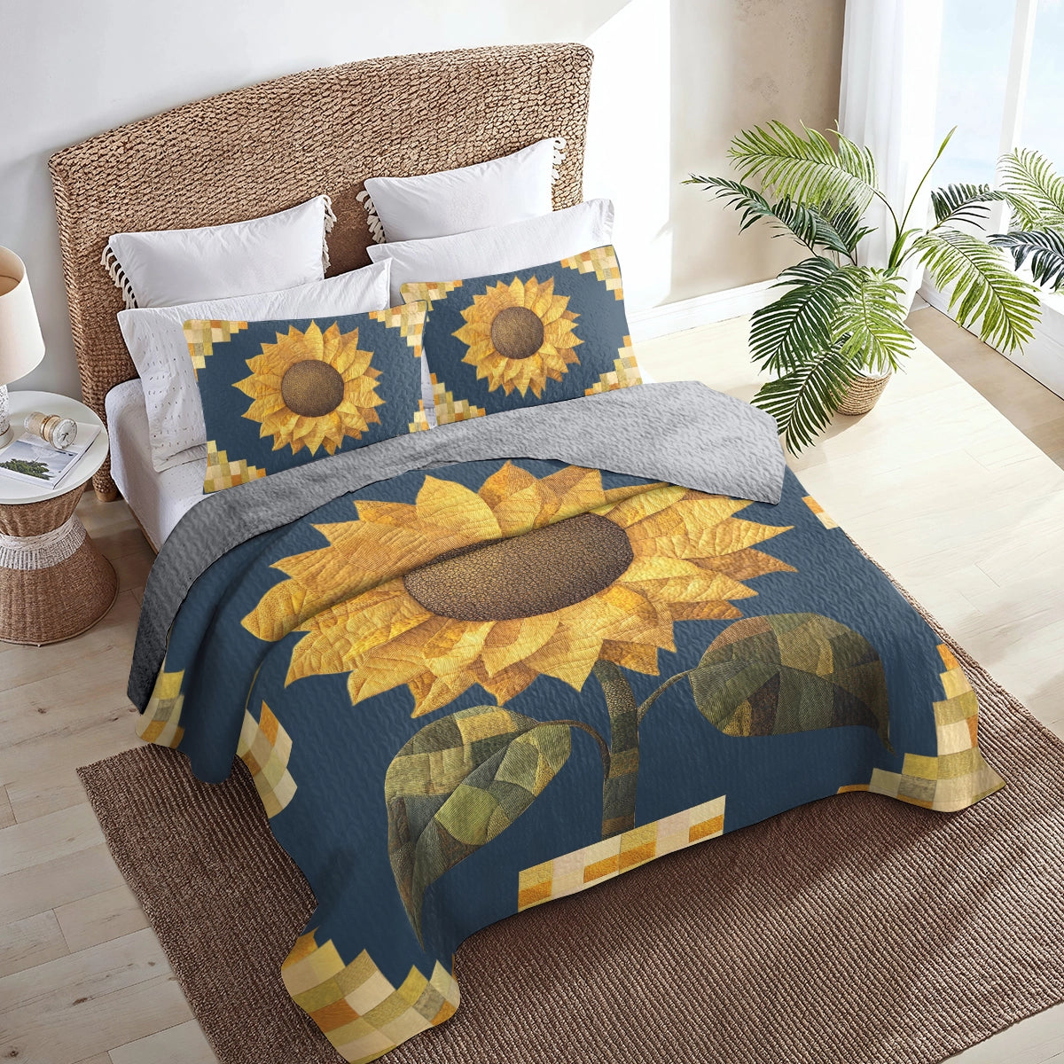 Shineful All Season Quilt 3-Piece Set Sunflower Dreams