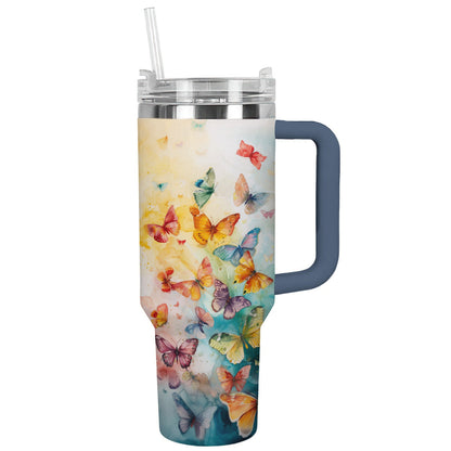 Butterfly 40 Oz Shineful™ Tumbler Colorful Nl09 Navy 40Oz