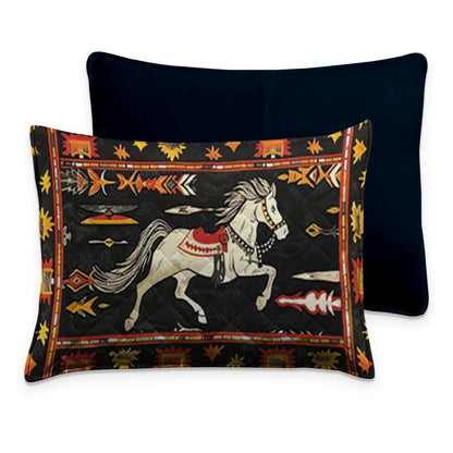 Shineful All Season Quilt 3-Piece Set Horse Wild West