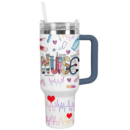 Nurse 40 Oz Shineful™ Tumbler Colorful Nl09 Navy 40Oz