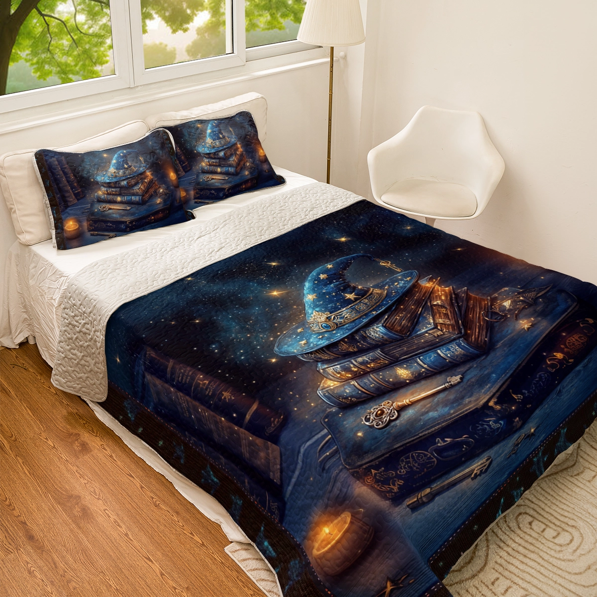 Shineful All Season Quilt 3-Piece Set Witch Secrets Of The Night 