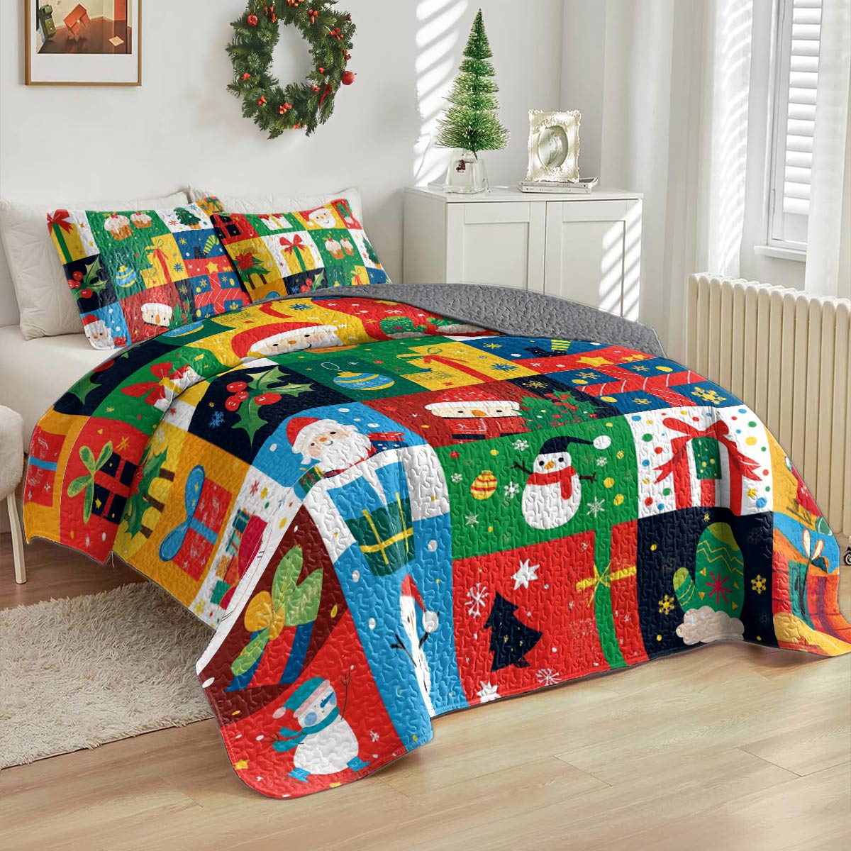 Shineful All Season Quilt 3-Piece Set Festive Joy