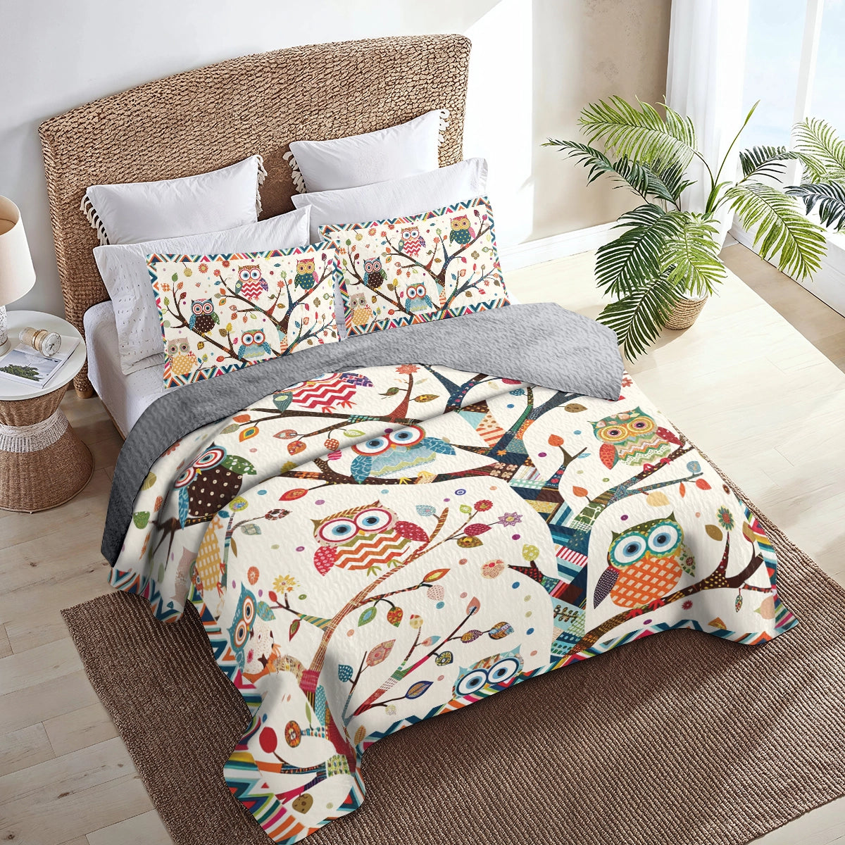 Shineful All Season Quilt 3-Piece Set Whimsy Owl