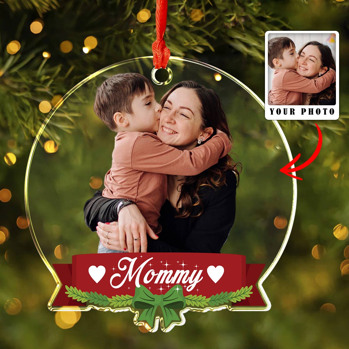 Shineful Decoration Ornament Upload Photo Family Personalized