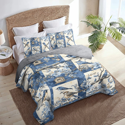 Shineful All Season Quilt 3-Piece Set Bluebird Serenade