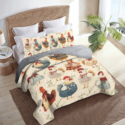 Shineful All Season Quilt 3-Piece Set - Cozy Chicken