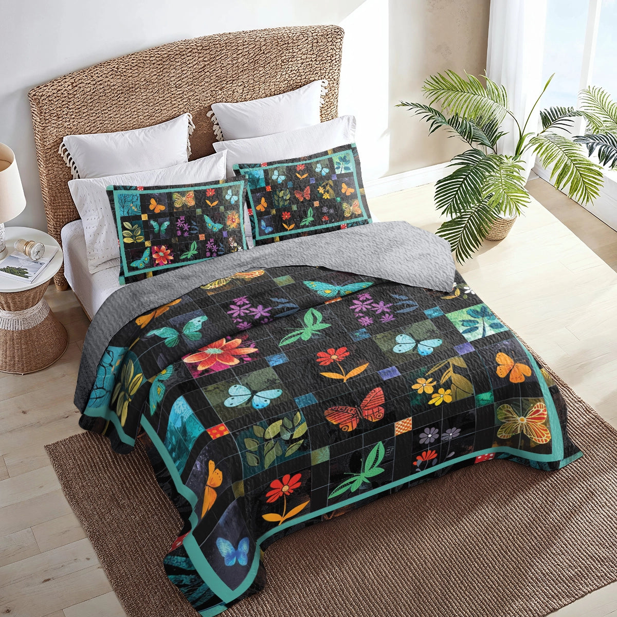 Shineful All Season Quilt 3-Piece Set Garden Dreams