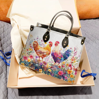 Shineful Leather Bag Springtime Rooster