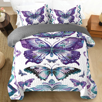 Shineful All Season Quilt 3-Piece Set Mystic Butterfly