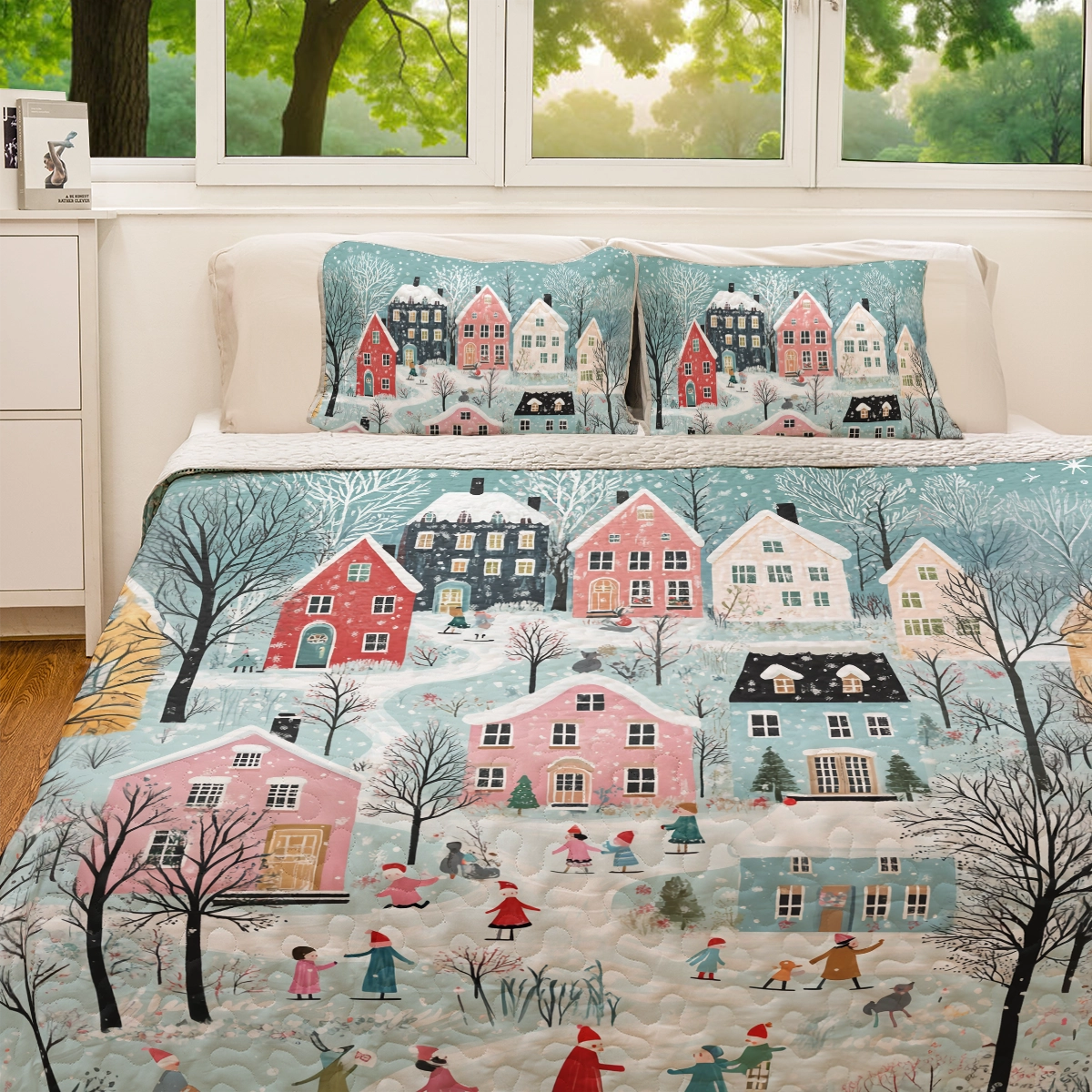 Shineful All Season Quilt 3-teiliges Set Weihnachten Winter Wunderland