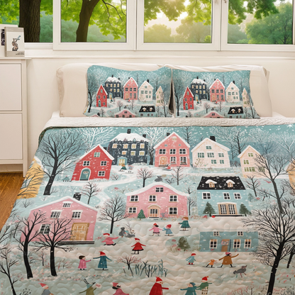 Shineful All Season Quilt 3-Piece Set Christmas Winter Wonderland