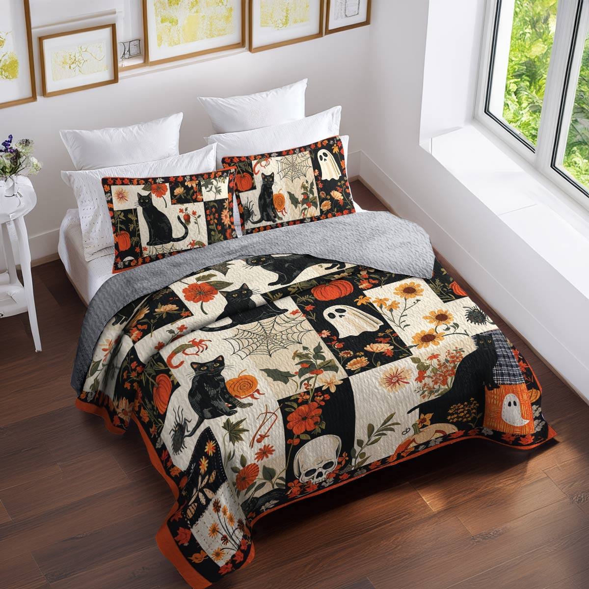 Shineful All Season Quilt 3-Piece Set Feline Frolic