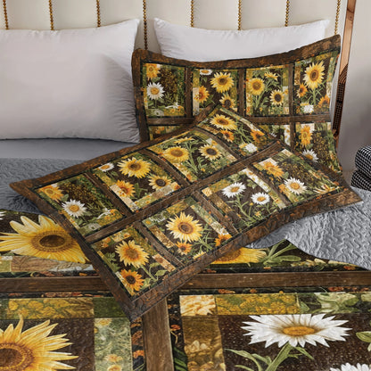 Shineful All Season Quilt 3-Piece Set Sunflower Serenade