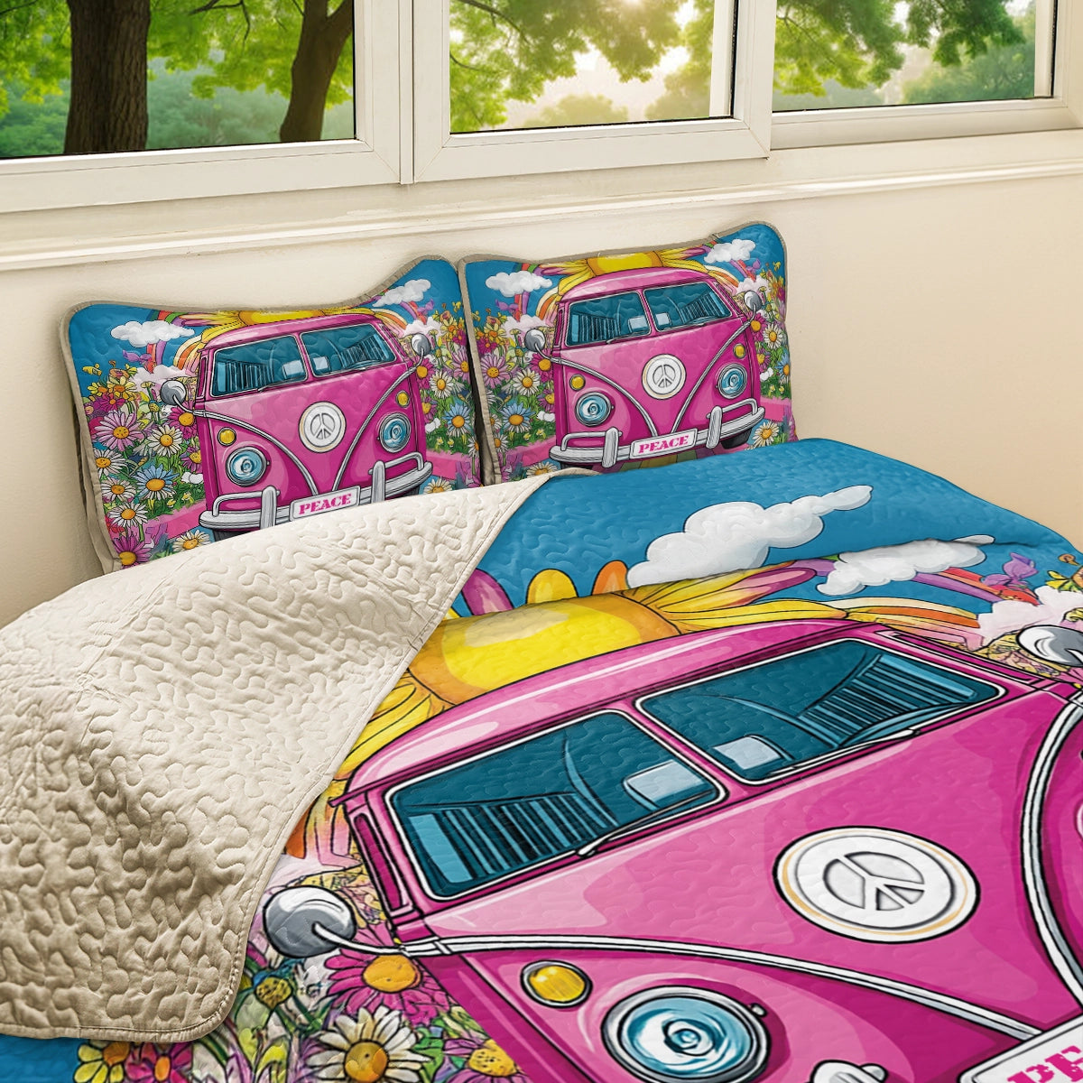 Shineful All Season Quilt 3-Piece Set - Hippie Roadtrip