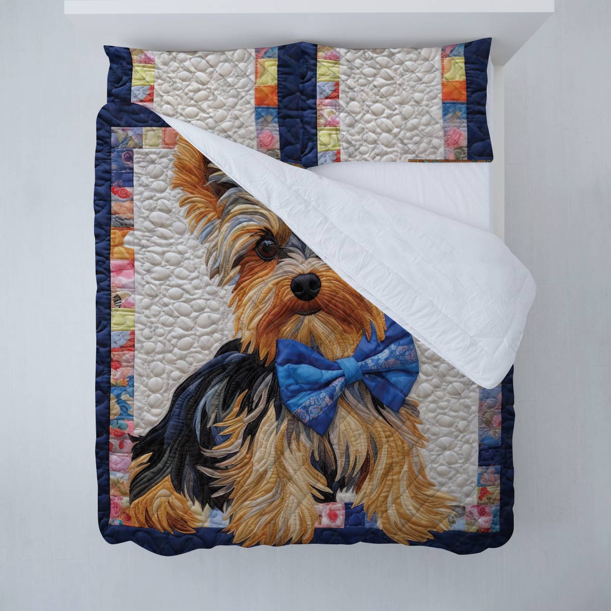 Shineful Quilt 3-Piece Set Cute Baby Yorkie