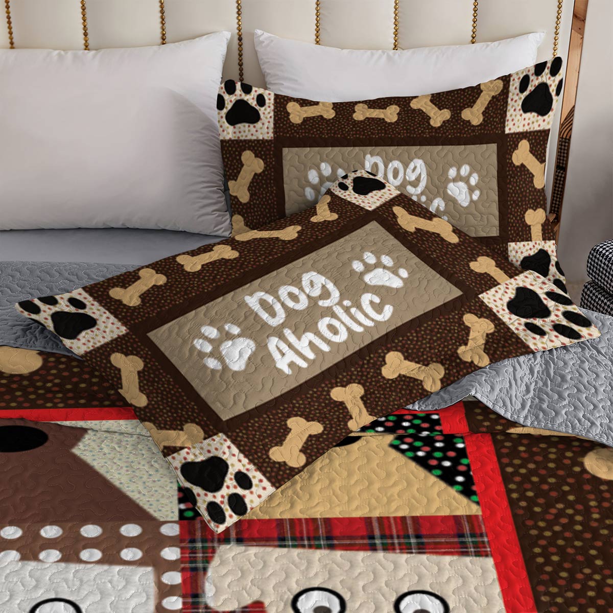 Shineful All Season Quilt 3-Piece Set Funny Dog