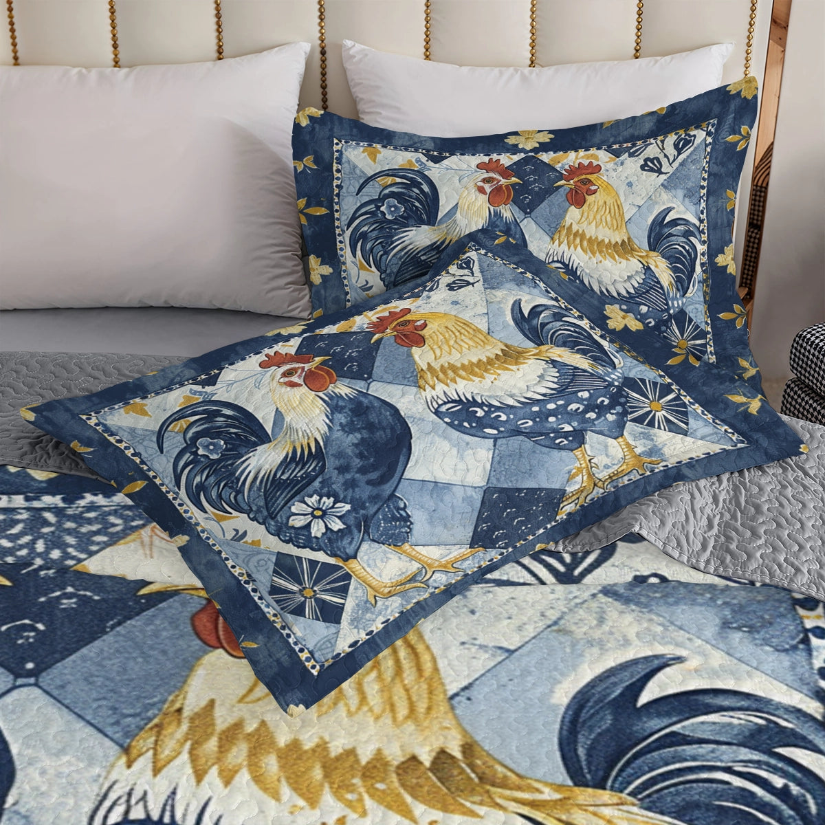 Shineful All Season Quilt 3-Piece Set Sunny Rooster