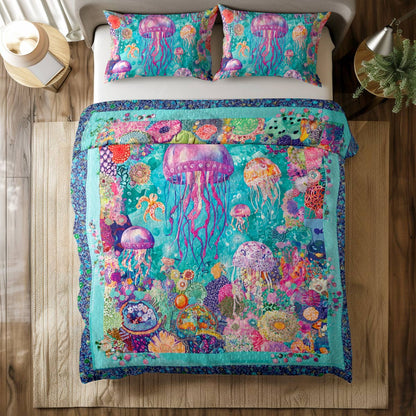 Shineful All Season Quilt 3-Piece Set Underwater Dream